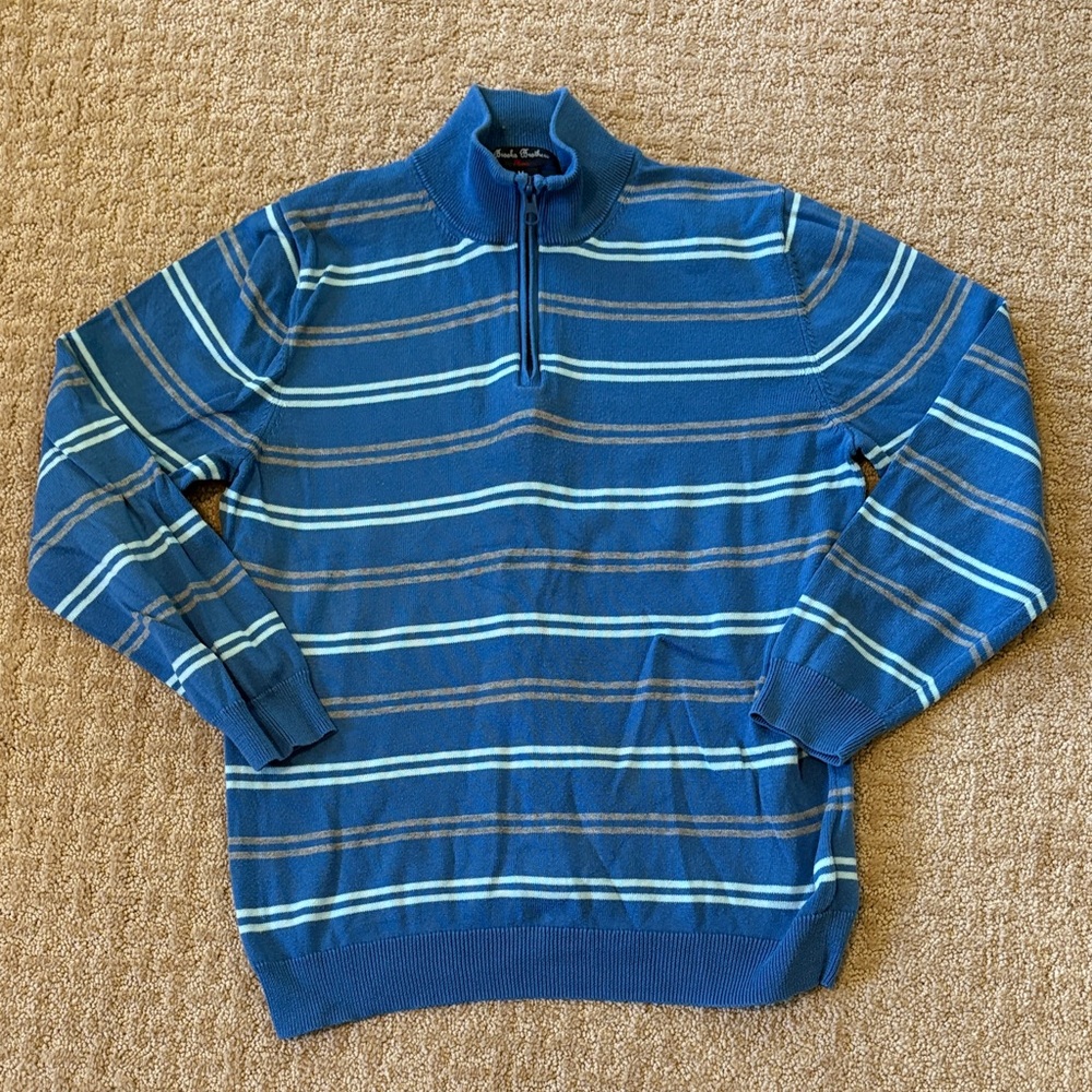 Kids brooks brothers Blue Striped Sweater, size M